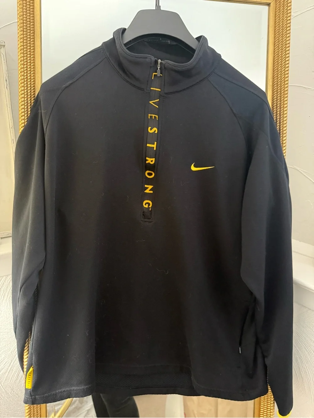 Nike Black & Yellow LIVESTRONG Quarter-Zip Pullover